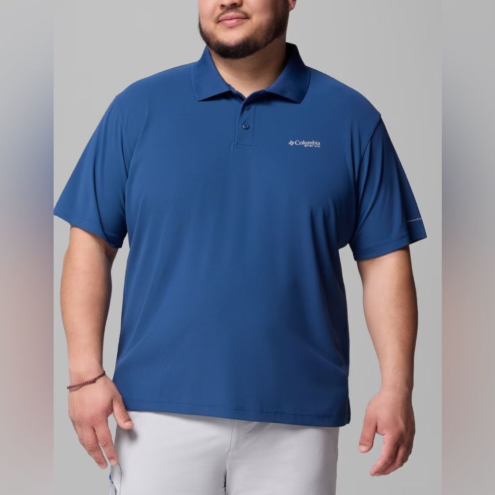 Columbia PFG Men's PFG Freezer™ Polo Shirt - Teal 5XT NWT
